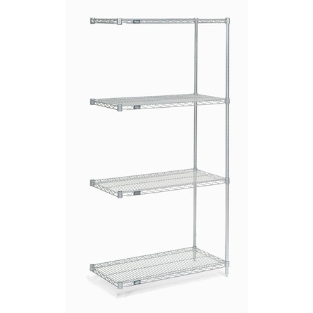 Nexel Wire Shelving Add-On, Poly-Z-Brite, 60W x 21D x 86H A21608Z